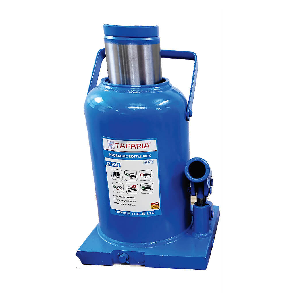 Blue hydraulic bottle jack